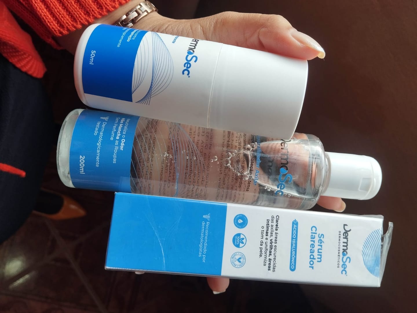 Customer photo review of Kit Axilas Secas & Sem Mau cheiro - Contra Suor Excessivo e Mau Odor