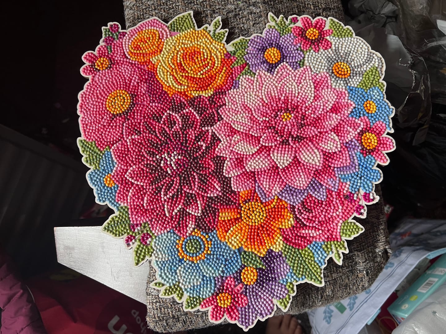 Customer photo review of Floral Heart Crystal Art Hanging Decoration