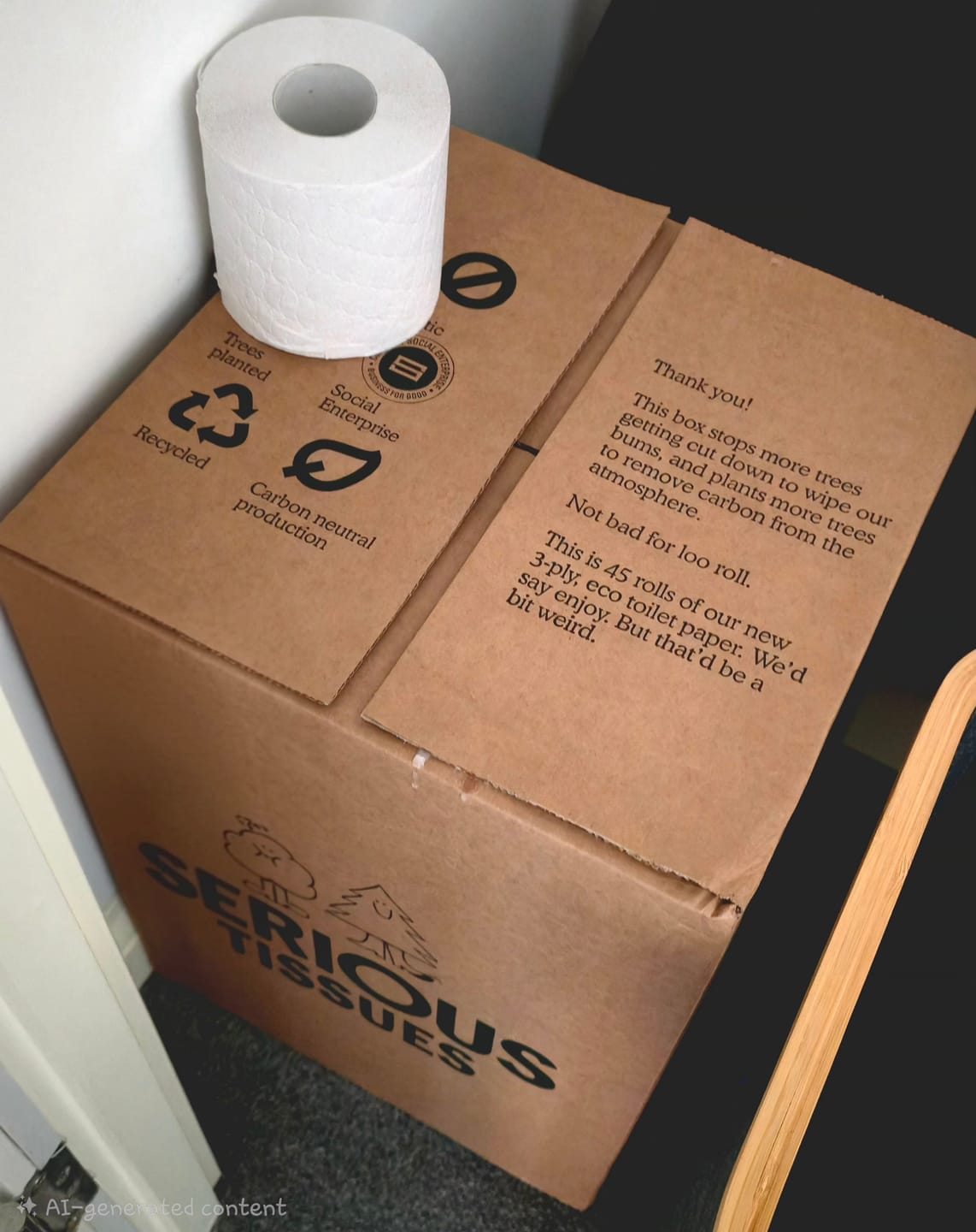 Customer photo review of 100% Recycled Toilet Paper