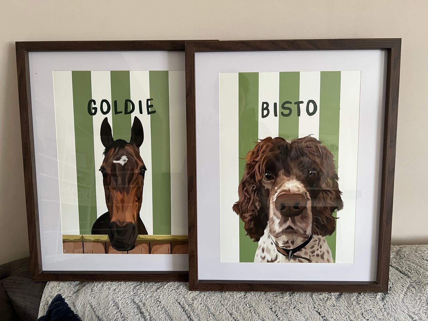 Customer photo review of Stripy | Custom Pet Portrait