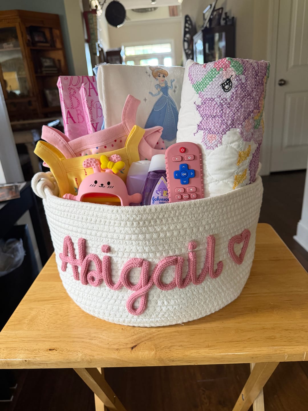 Customer photo review of Baby Knits™ Personalized Knitted Basket