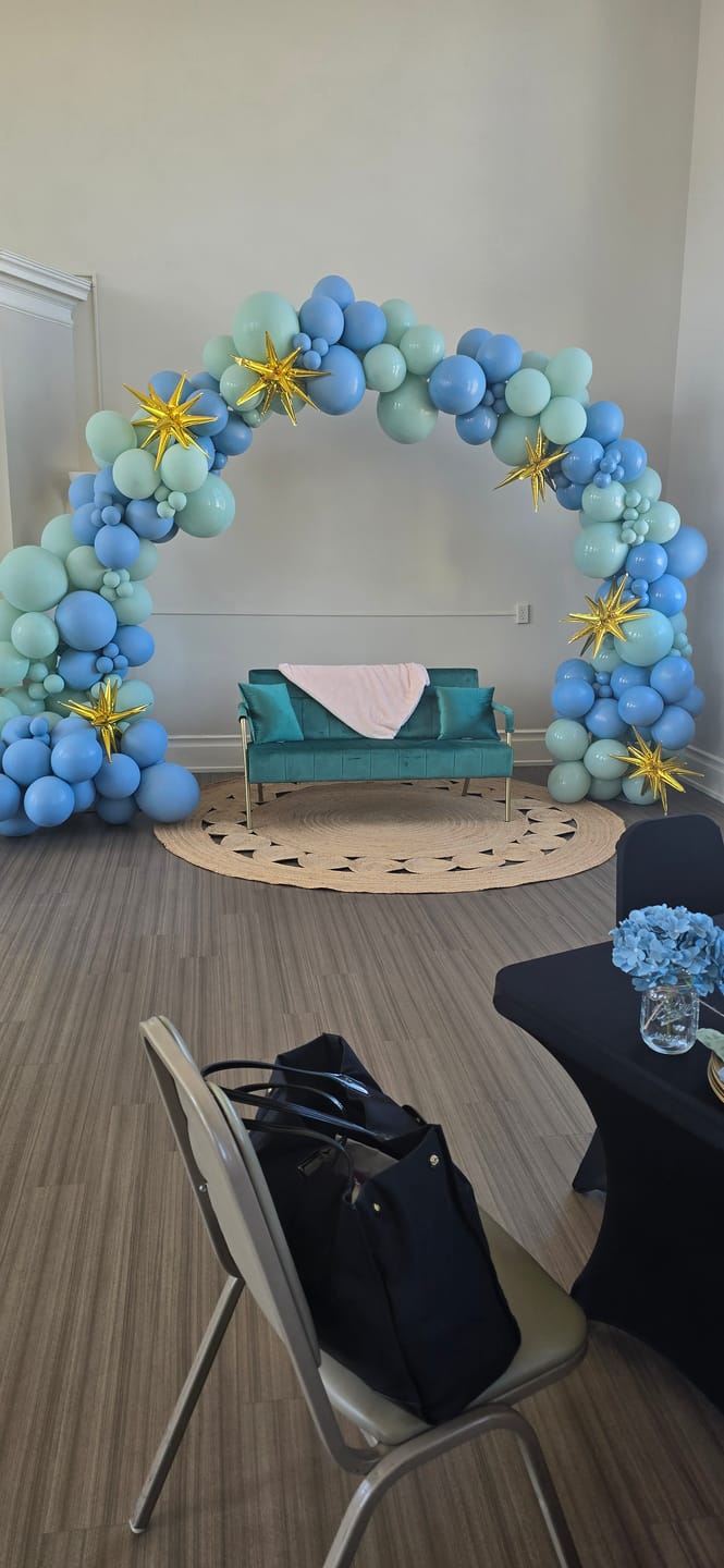 Customer photo review of 10x8 Ft Aluminum Balloon Arch Frame Wedding Arch Stand