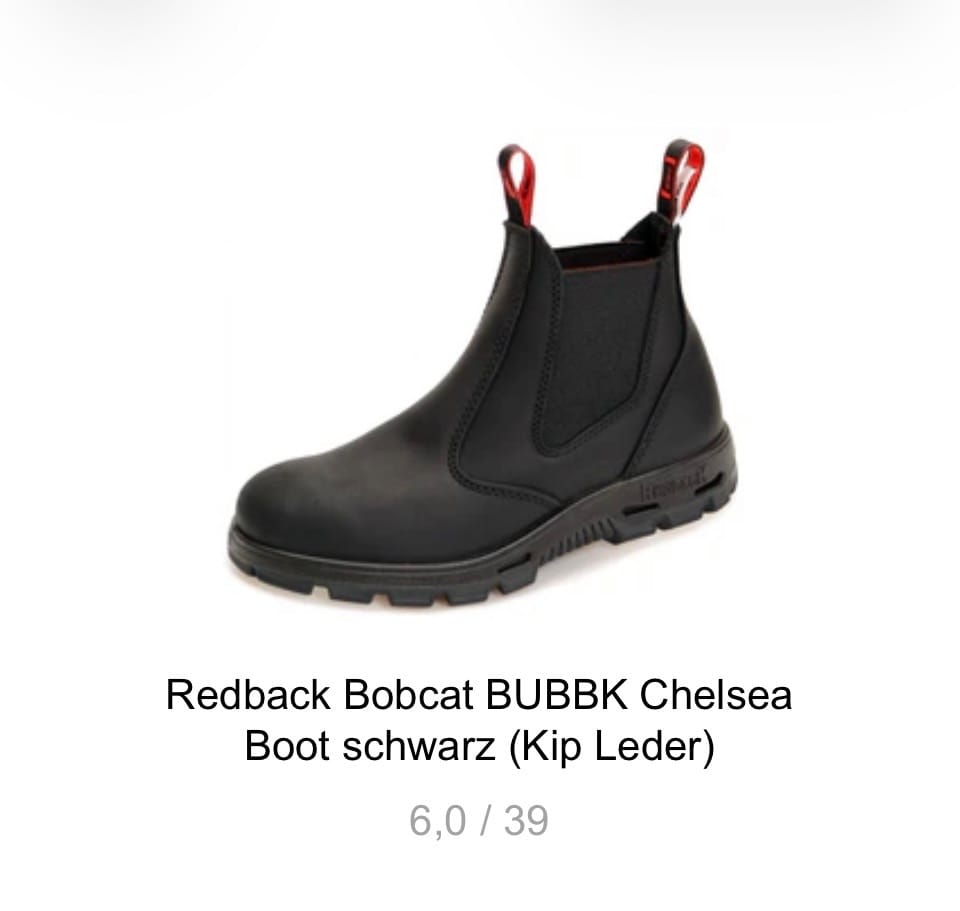 Customer photo review of Redback Bobcat BUBBK Chelsea Boot schwarz (Kip Leder)