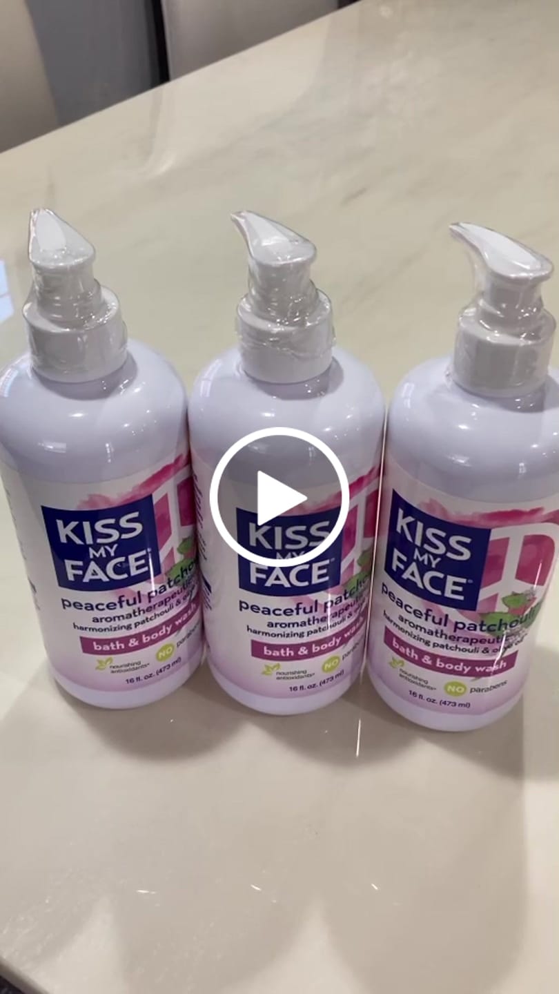 Customer video review of Kiss My Face  Peaceful Patchouli Shower Gel (473 ml)