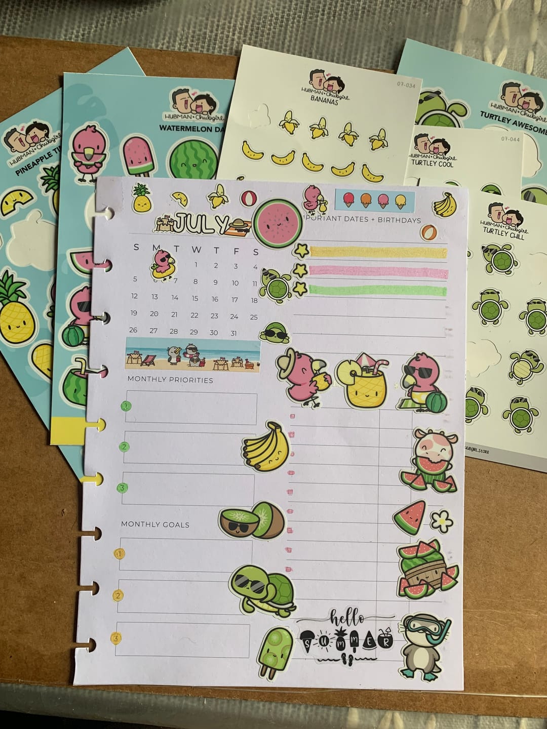 Customer photo review of Watermelon Day Sticker Sheet