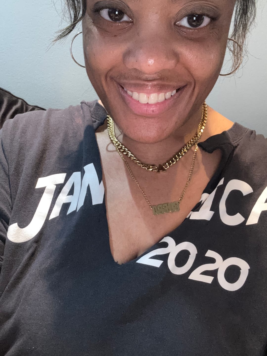 Customer photo review of Letter Choker w/ XL Cuban Chain