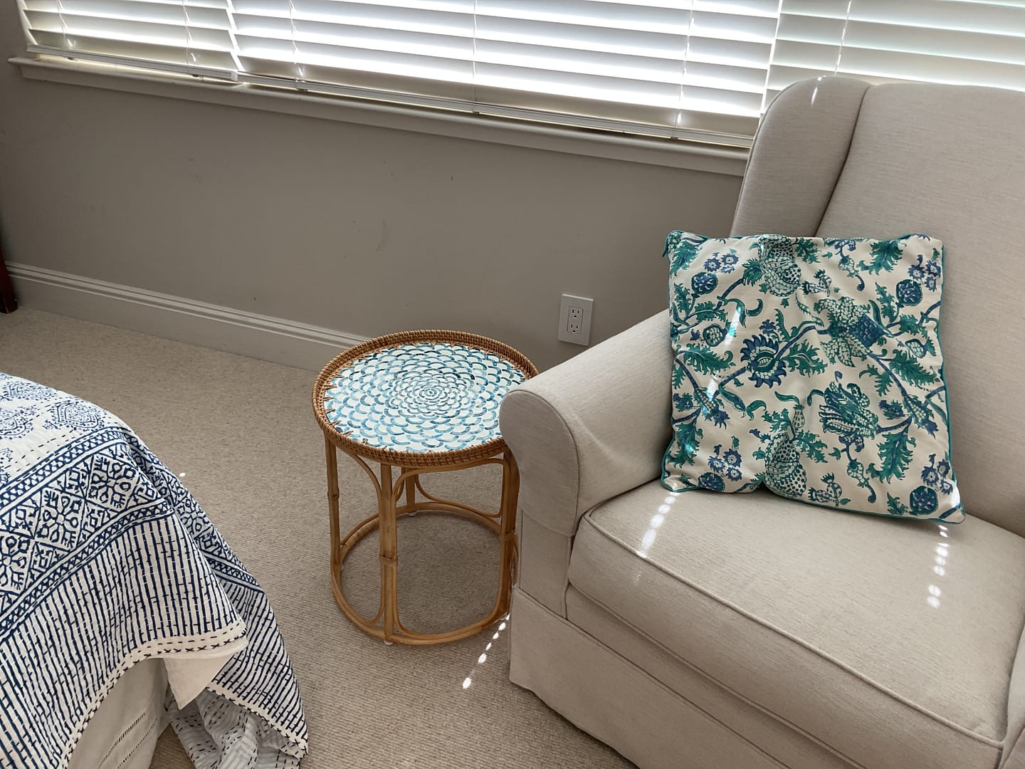 Customer photo review of Bloom Rattan Table