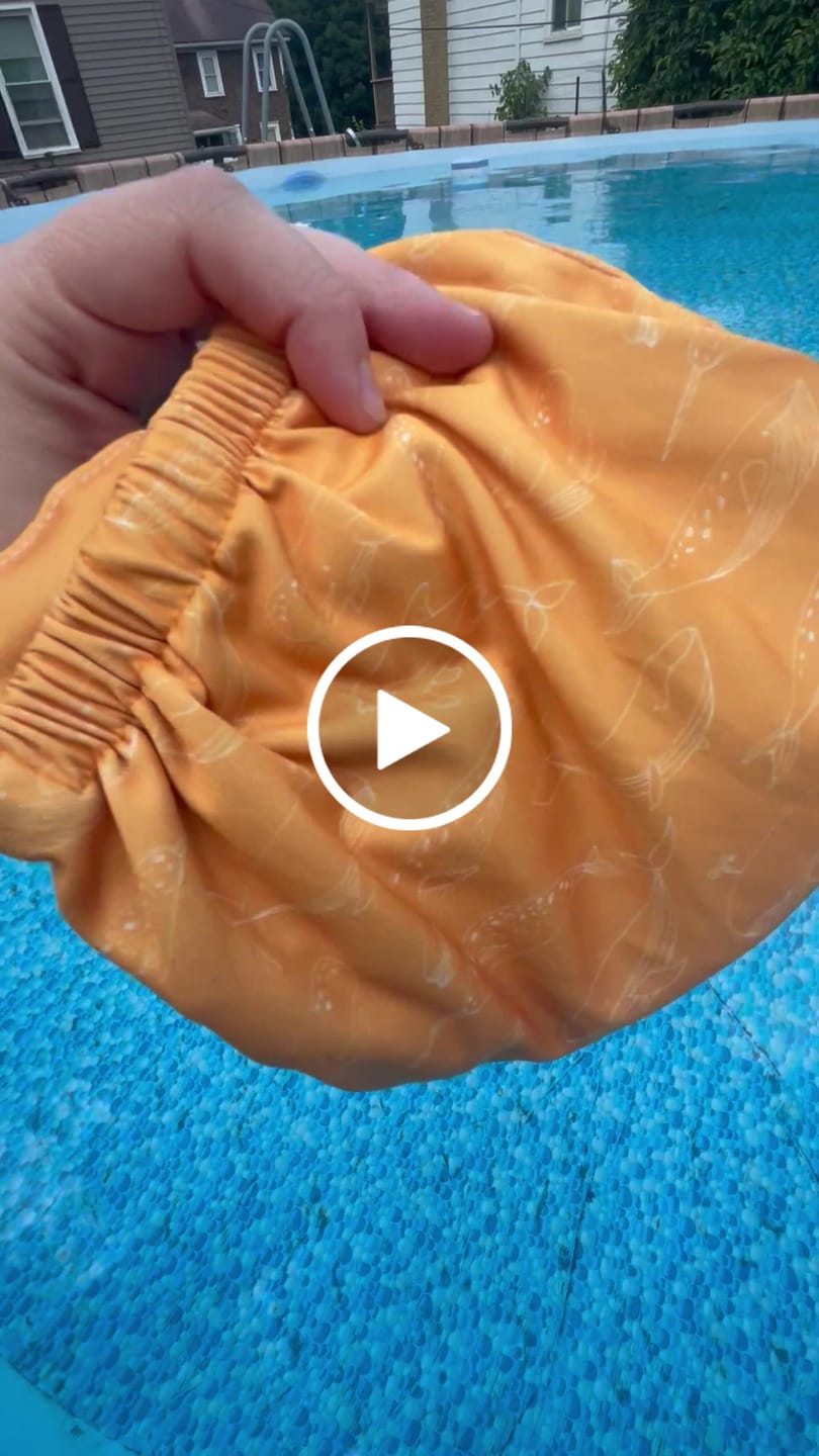 Customer video review of Solid Color: Essentials Pocket Cloth Diaper with Athletic Wicking Jersey, Grows with your Baby