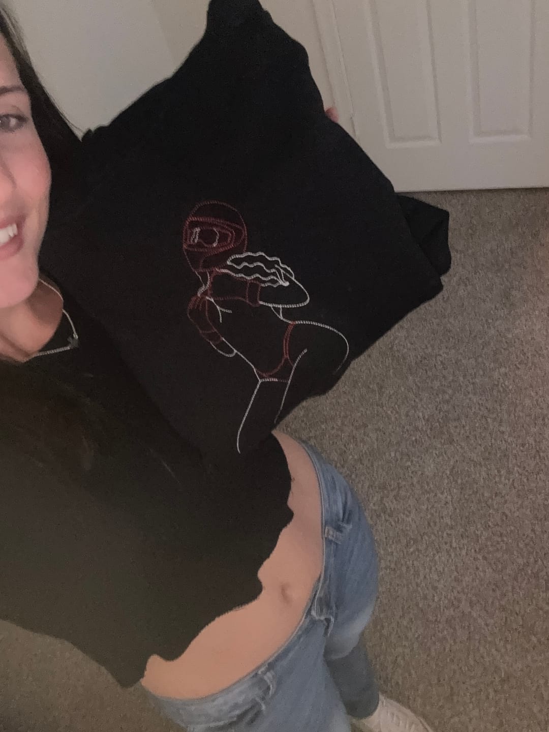 Customer photo review of Spicy Custom Embroidered Photo Hoodie
