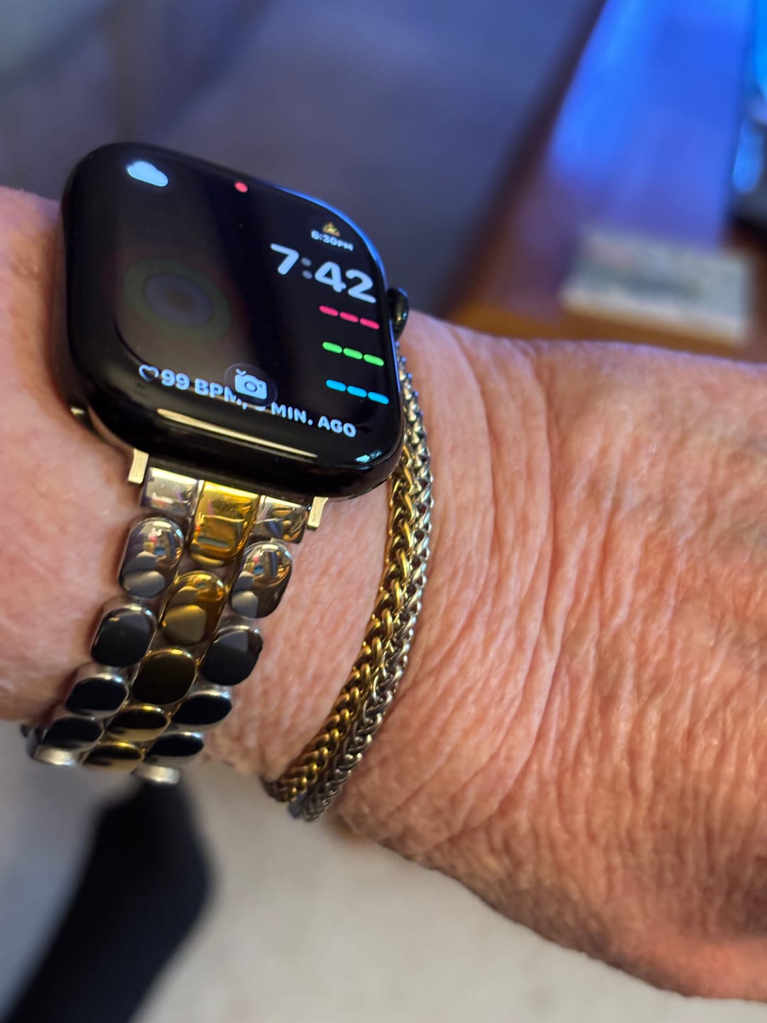 Customer photo review of Prestige Duo Luxury Apple Watch Strap