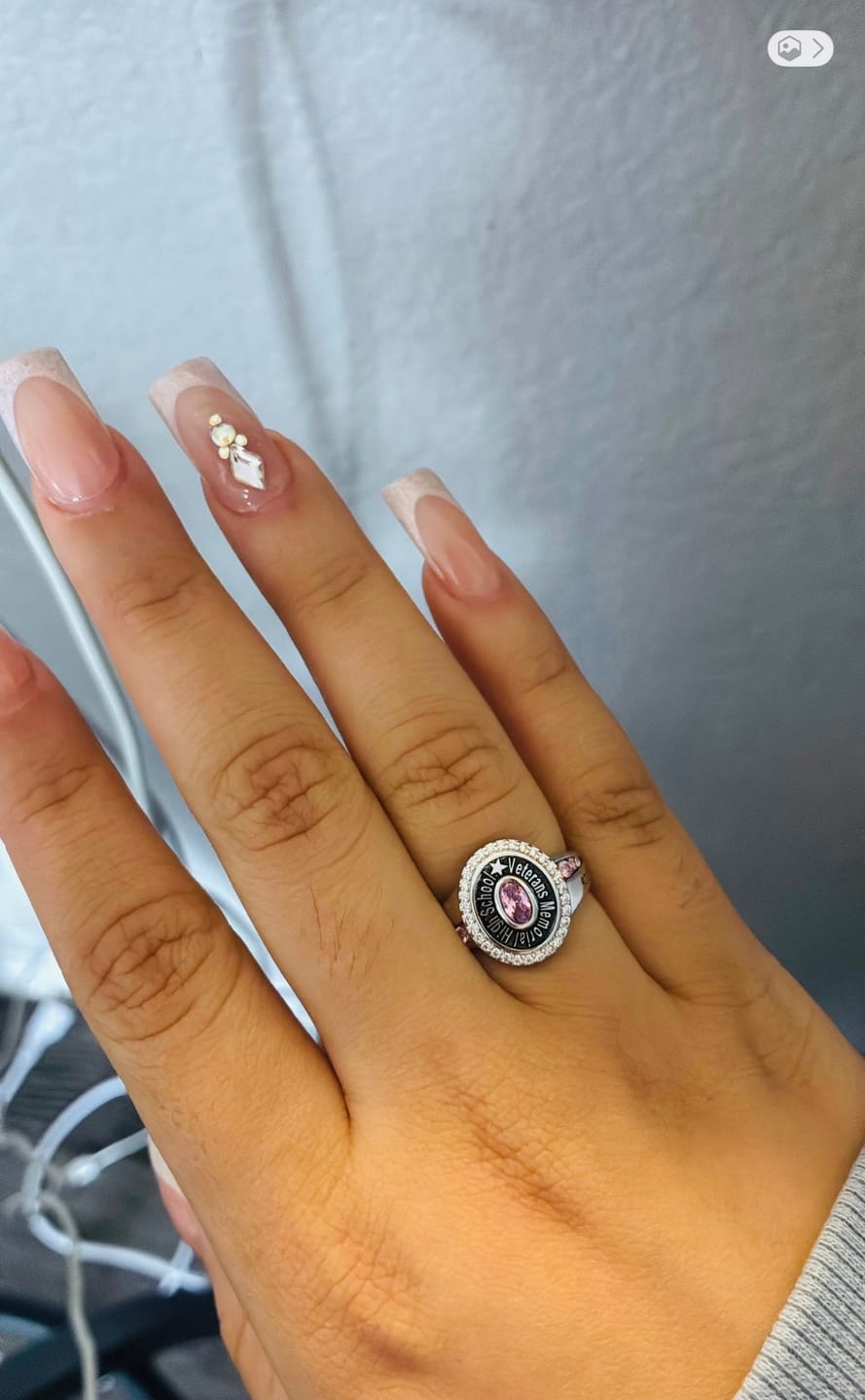 Customer photo review of Strength, Growth, And Success - Family Personalized Custom Graduation Ring With Birthstone