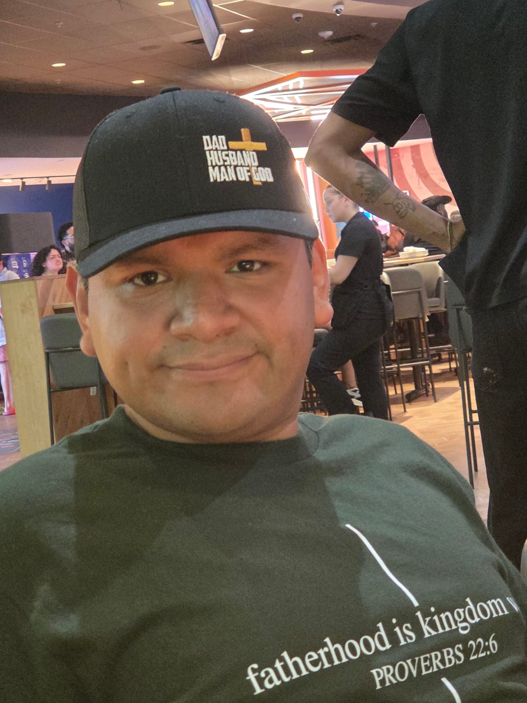 Customer photo review of Dad, Husband, Man of God Hats