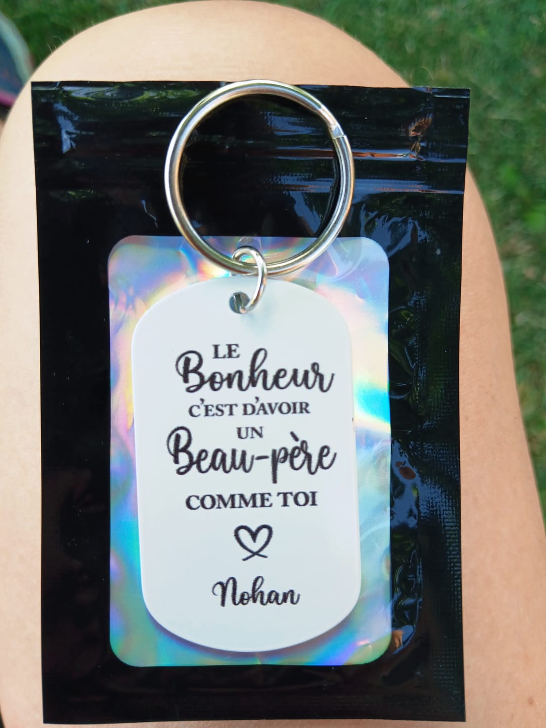 Customer photo review of Le Bonheur - Porte-clés personnalisé pour maman avec photo