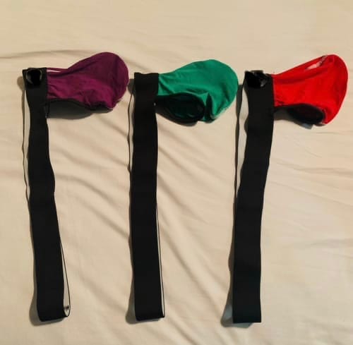 Customer photo review of 3 Pack Men's Cotton Thongs with Support Pouch