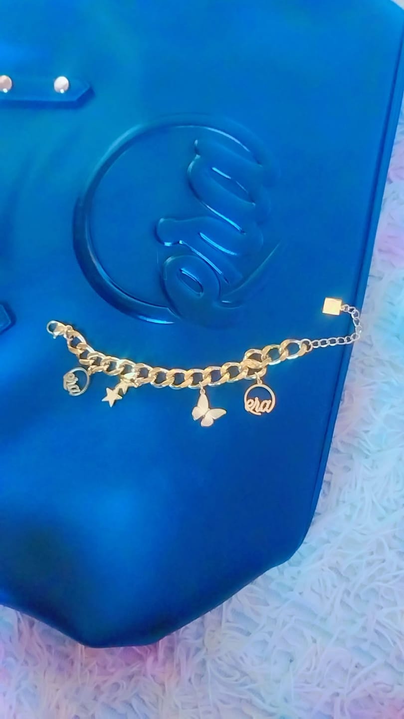 Customer photo review of Gold  Era Charm Bracelet