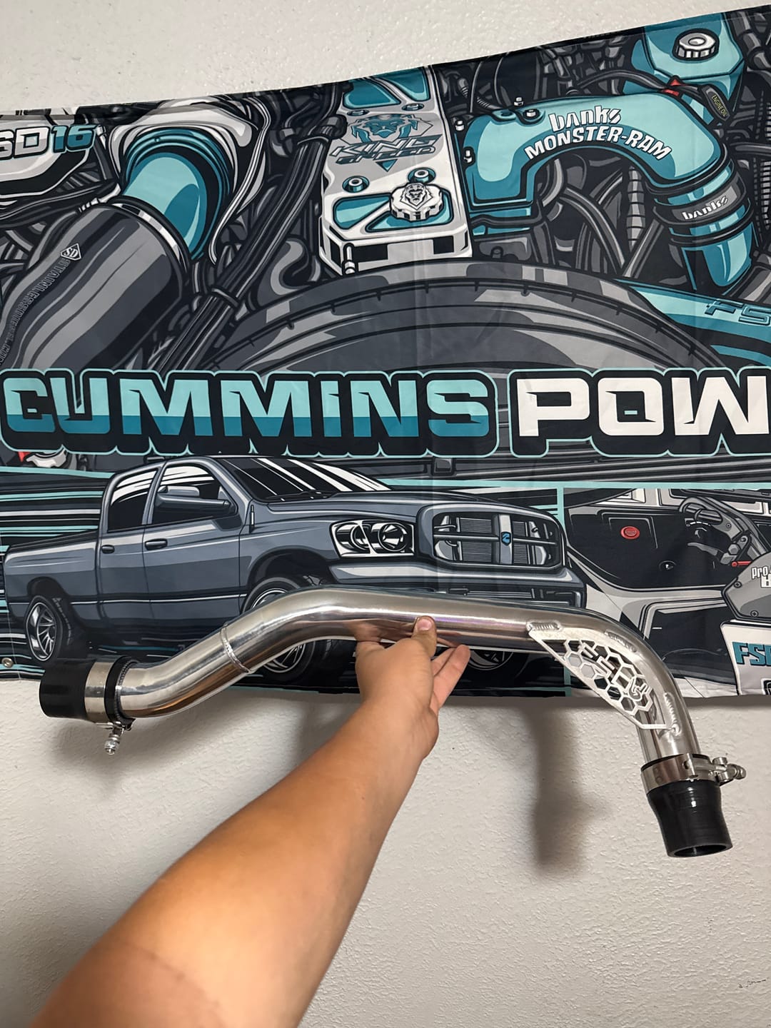 Customer photo review of FSD 98.5-02 5.9 24V Cummins Fabricated Upper Coolant Tube