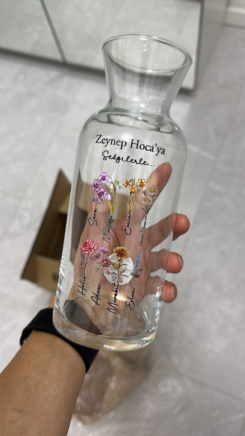 Customer photo review of Mamas Garten - Personalisierte Vase mit Namen und Blumen für Mama und Oma