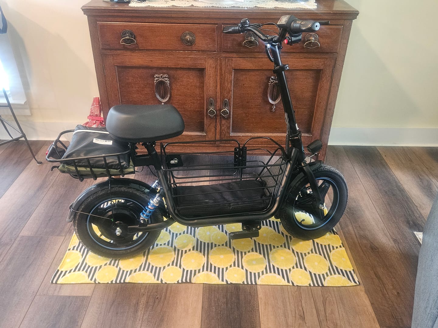 Customer photo review of Gyroor C1Plus 1000W Electric Scooter with Dual Baskets for Pets & Cargo