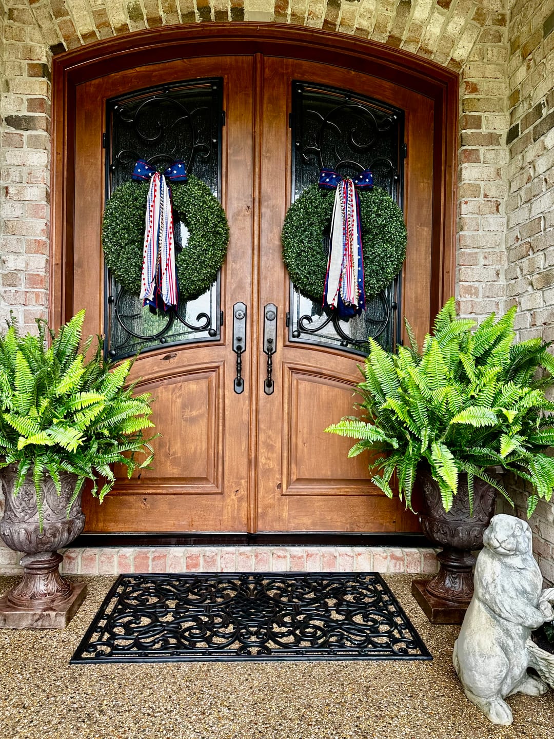 Customer photo review of Old Glory Wreath Ribbon