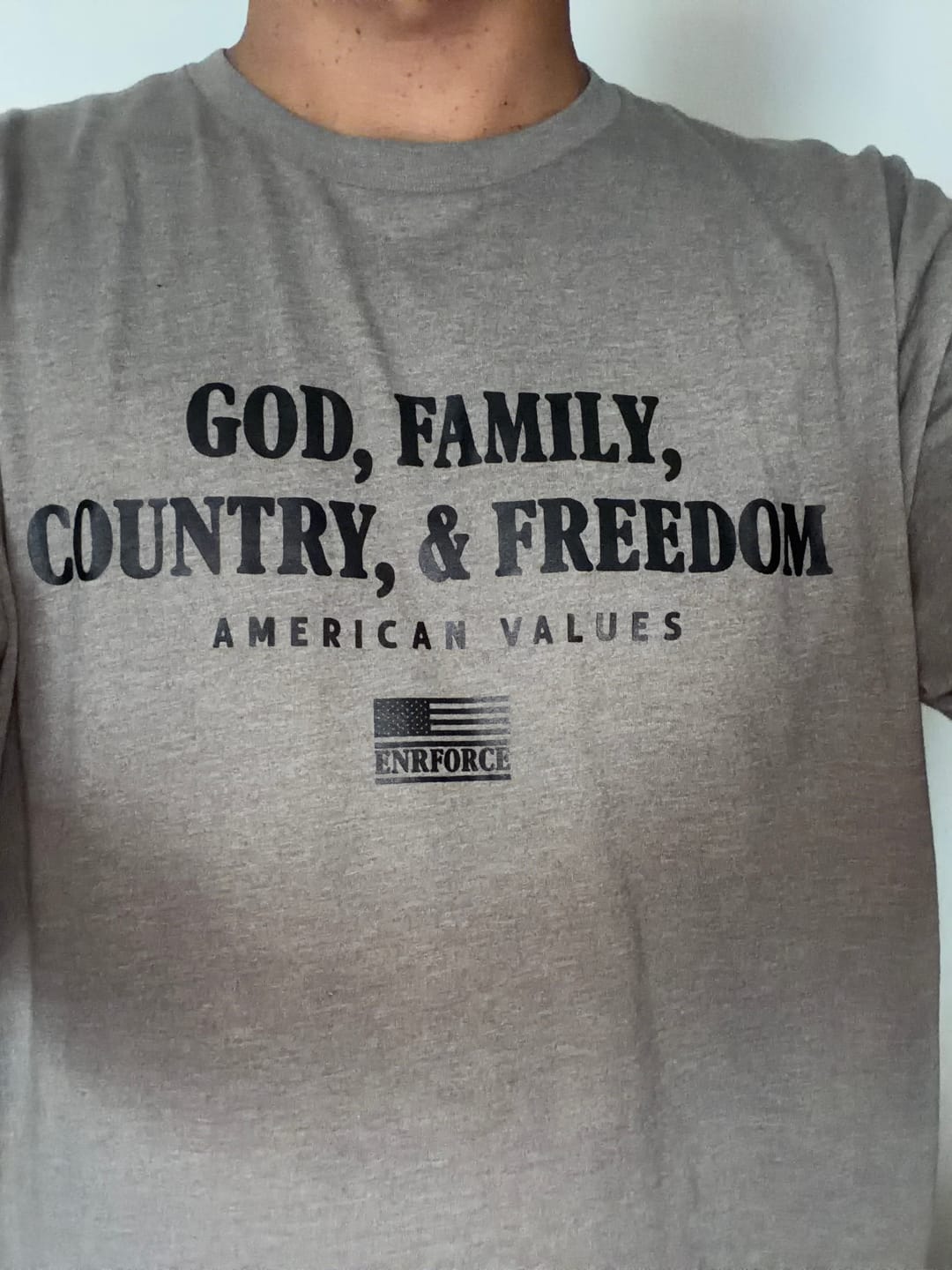 Customer photo review of American Values Tee