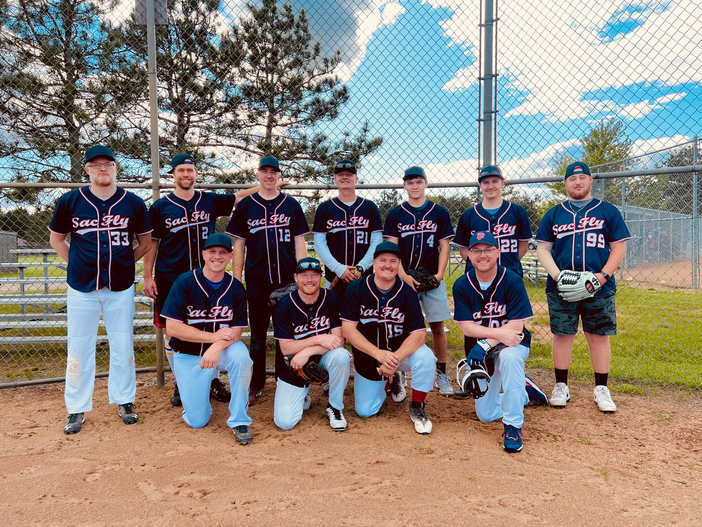 Customer photo review of Custom Navy White-Red Baseball Jersey
