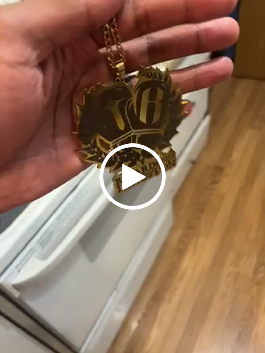 Customer video review of Custom Logo Engraved Photo Pendant Necklace