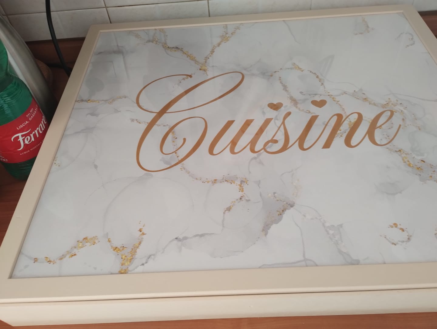 Customer photo review of Copri fornello in Legno Cousine Design Moderno e Stile Italiano