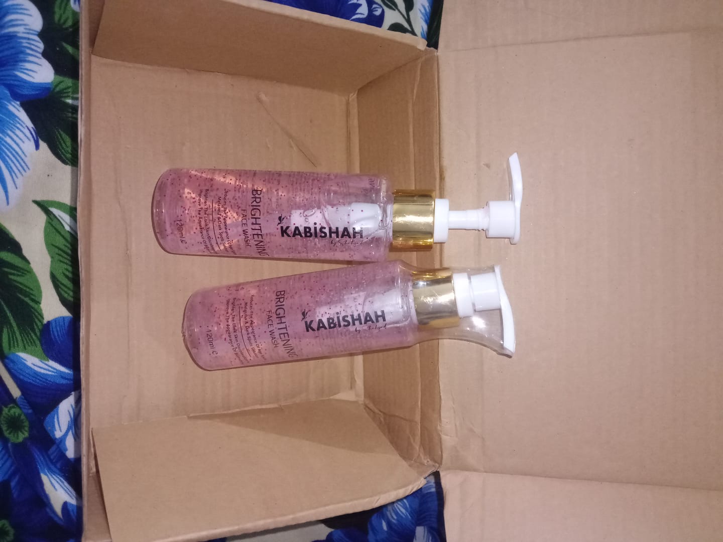 Customer photo review of LuminaBright Whitening Face Wash Double Pack: Duo Glow