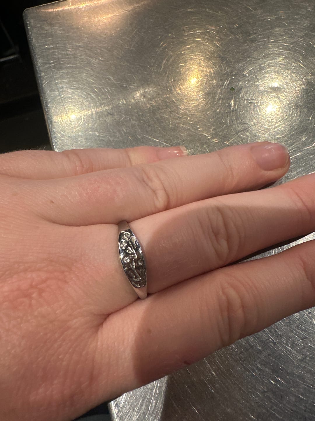 Customer photo review of Flora Ring - Silver