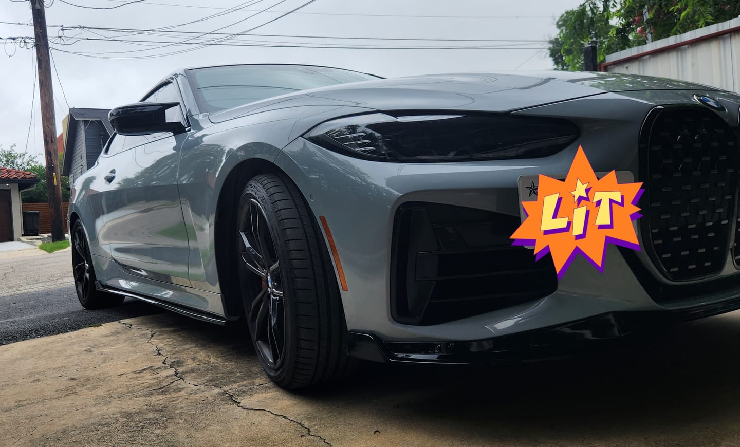 Customer photo review of Fits 2021-2025 BMW 4 Series G22 G23 430i M440i 440i Gloss Black Side Body Skirts