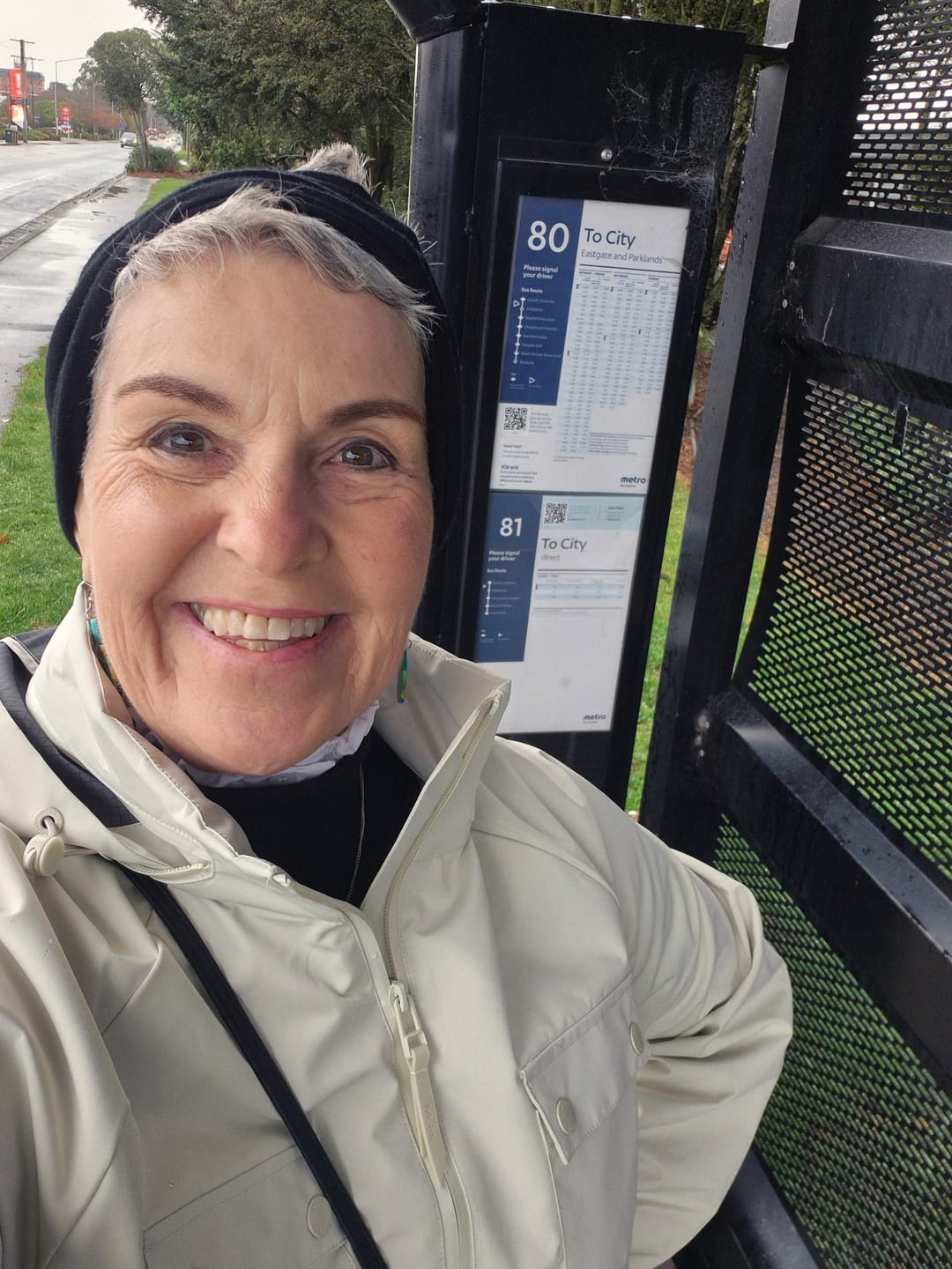 Customer photo review of Maggie Rain Jacket - Cream
