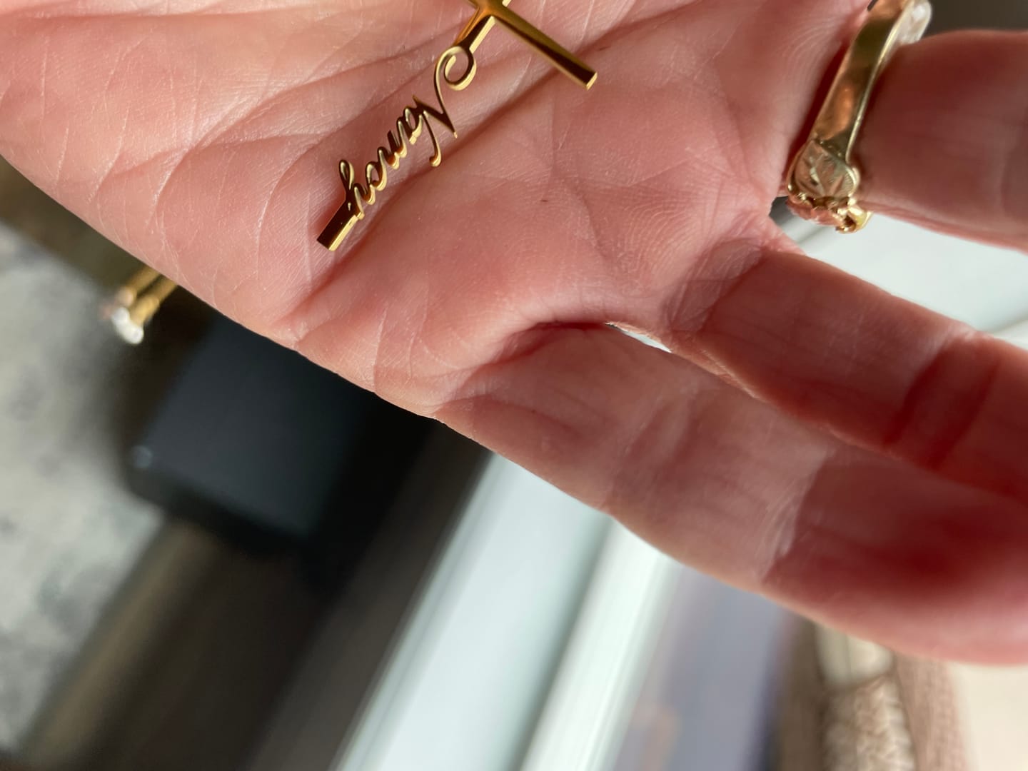 Customer photo review of Faith in Your Name Necklace
