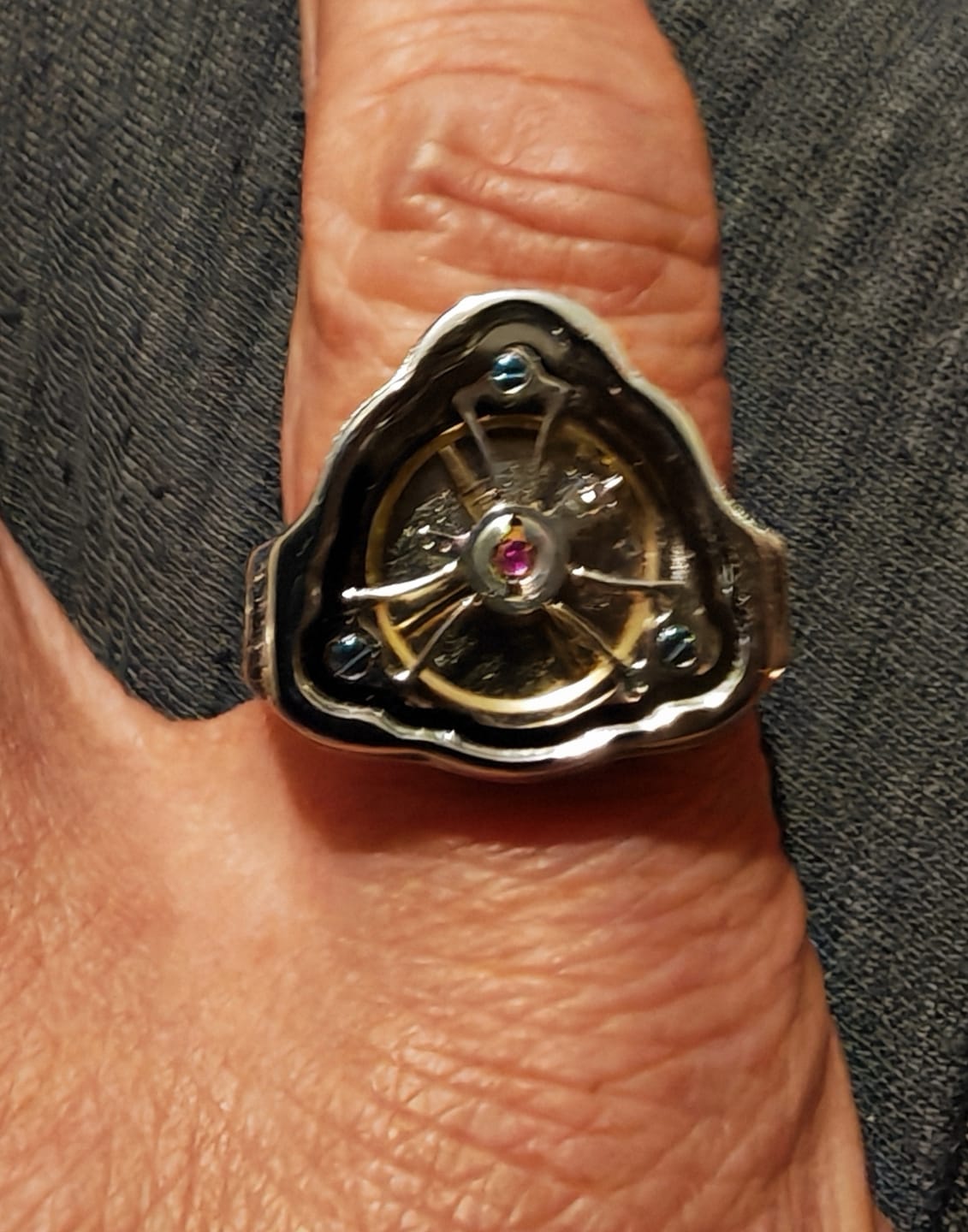 Customer photo review of Silver Spinner Ring - CELESTIME