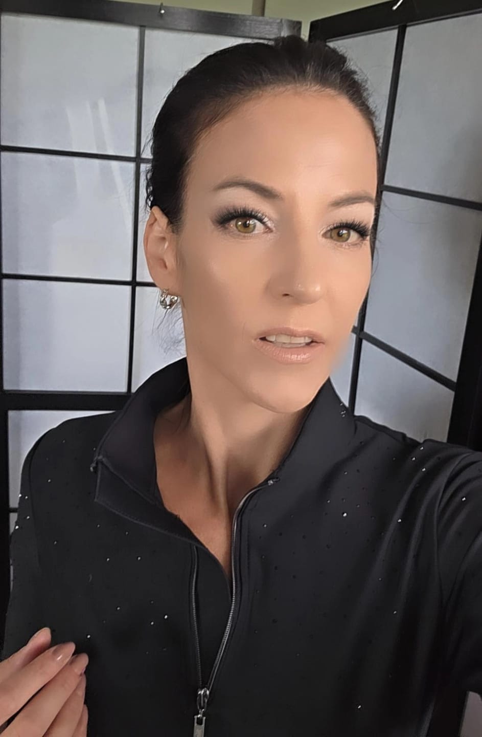 Customer photo review of KYLIE - BASE LAYER LONG SLEEVE | BLACK CRYSTALS