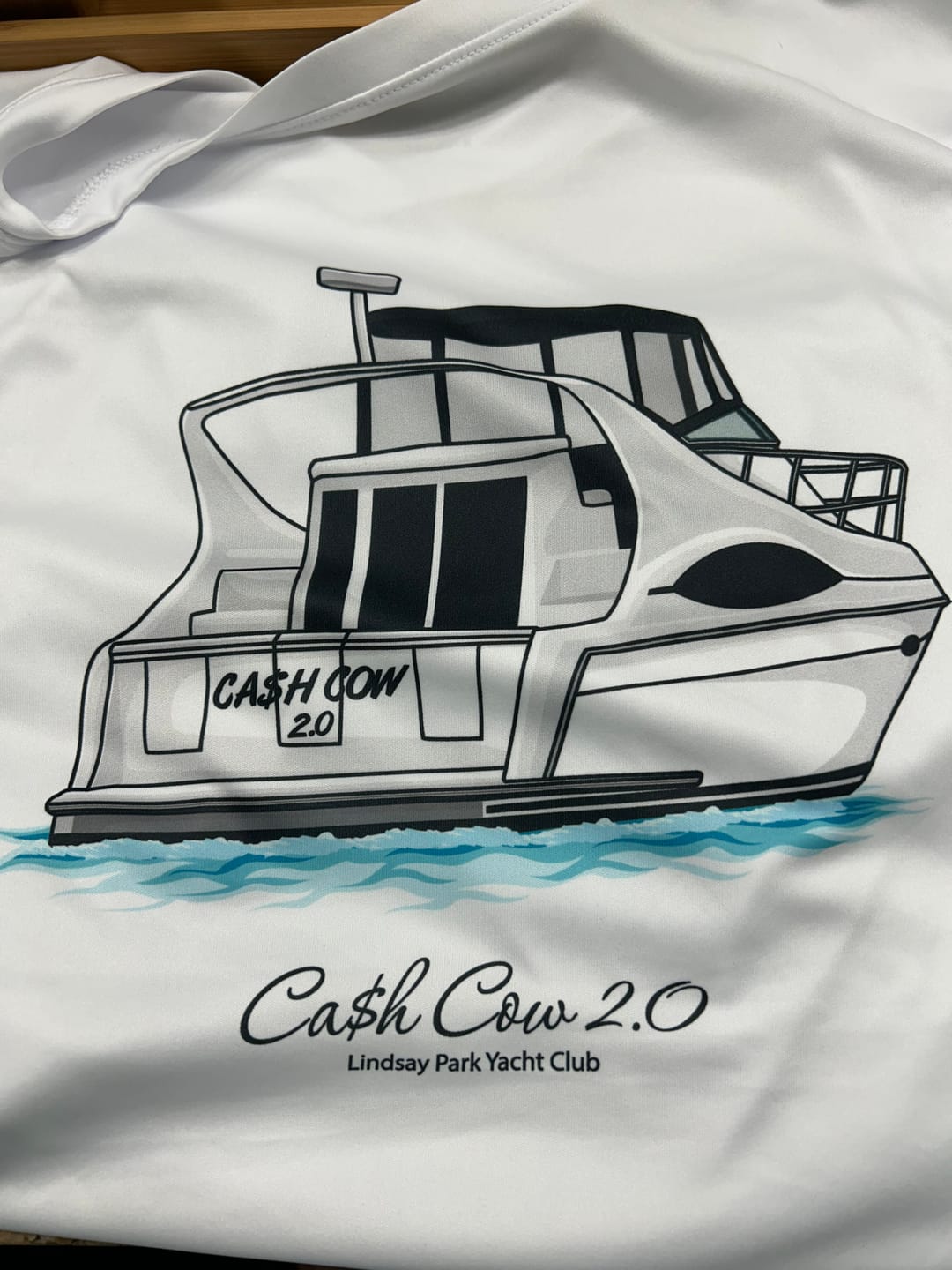 Customer photo review of Dri-Fit Custom Boat Shirts - Short Sleeve