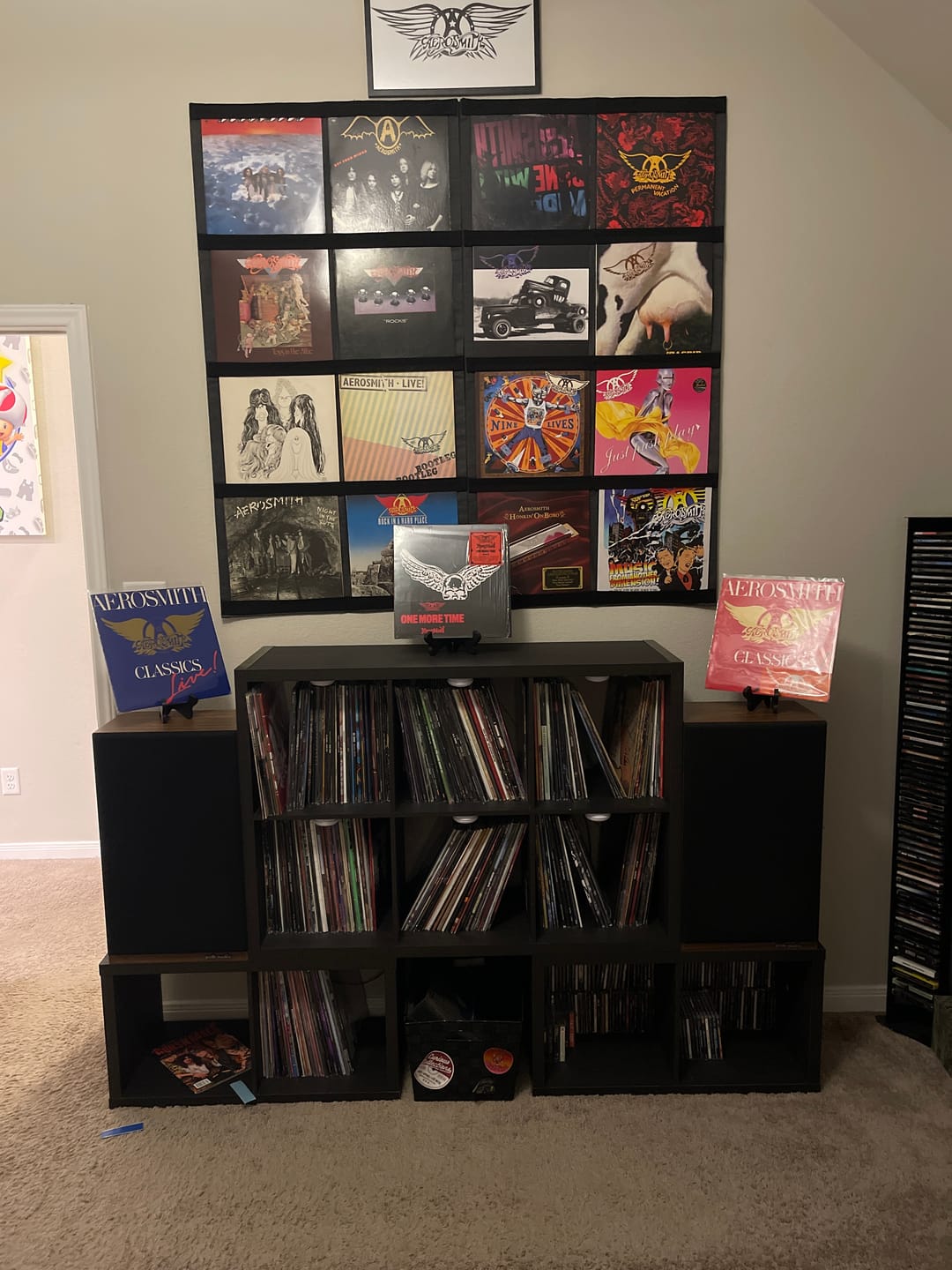Customer photo review of 12" Vinyl Record Display Frame - LP Wall Storage