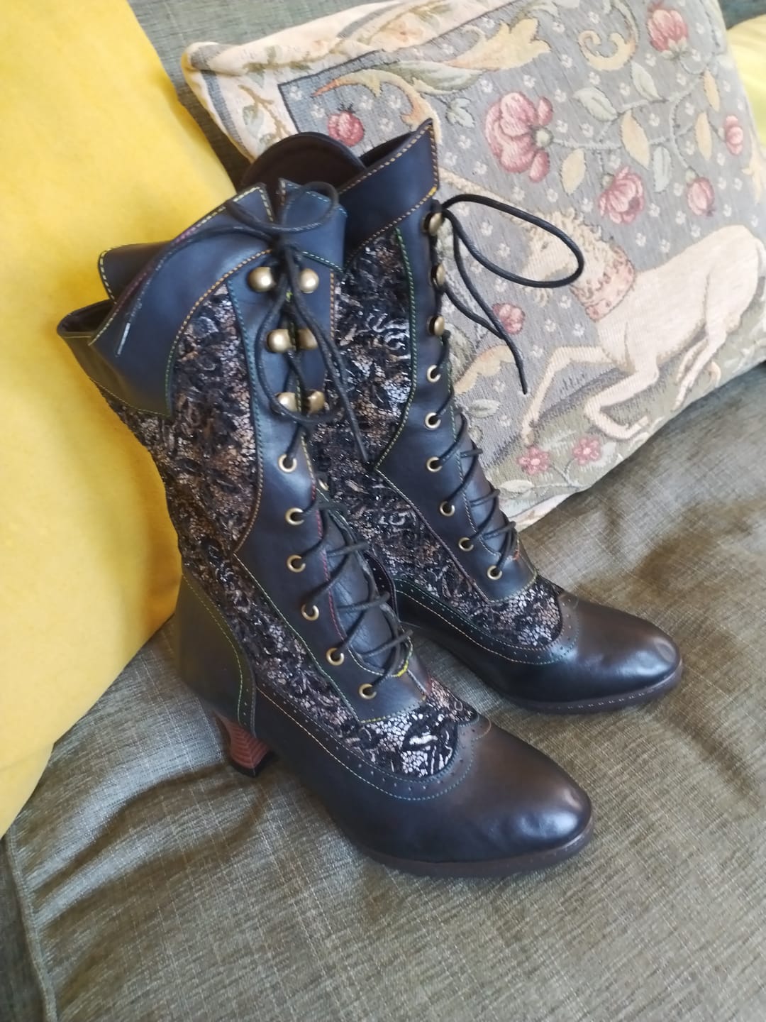 Customer photo review of Victorian Elegance Mid-Calf Boots