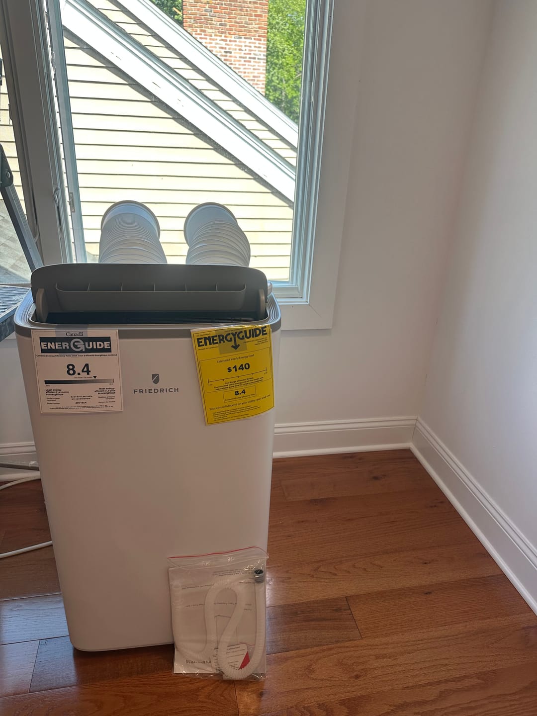 Customer photo review of Custom Portable AC Window Kit for Casement Windows