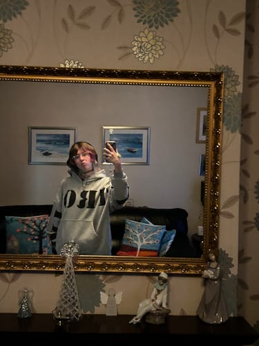 Customer photo review of Cool Grey Pullover