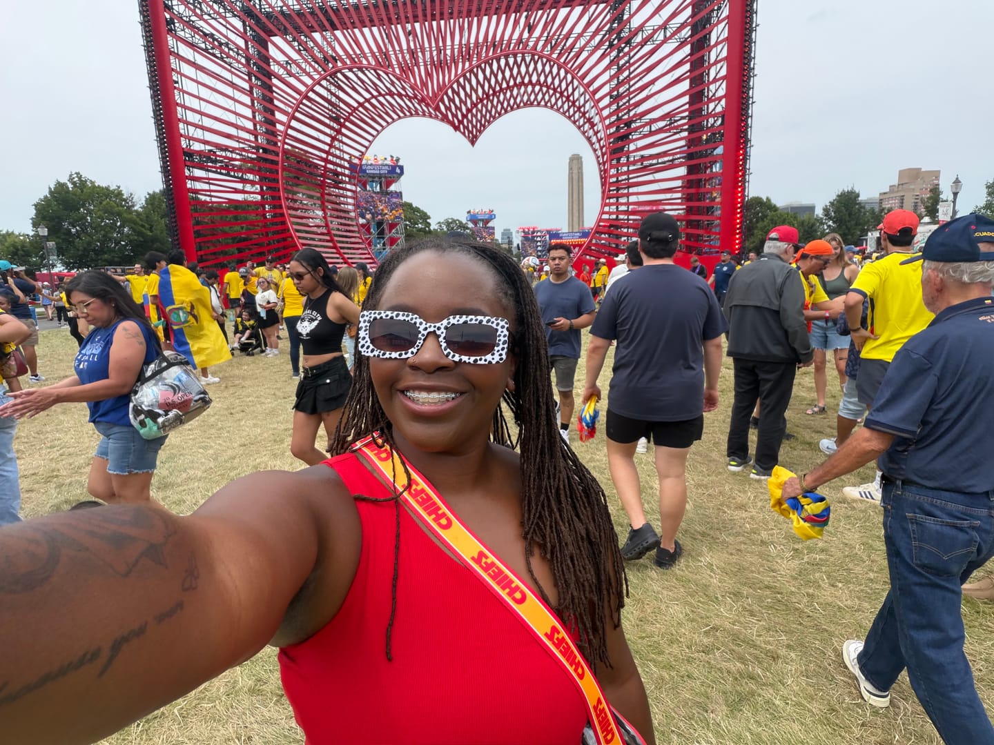 Customer photo review of Spot Me If You Can Mixed Print Sunglasses