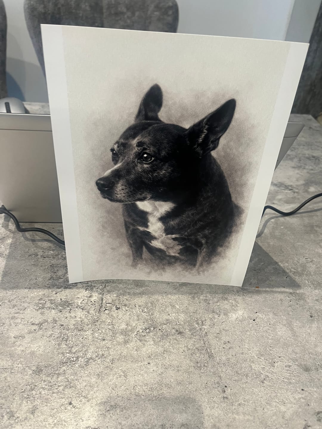 Customer photo review of Charcoal - Personalised Poster