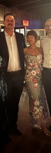 Customer photo review of Lilana Gown in Green by Mac Duggal - RENTAL