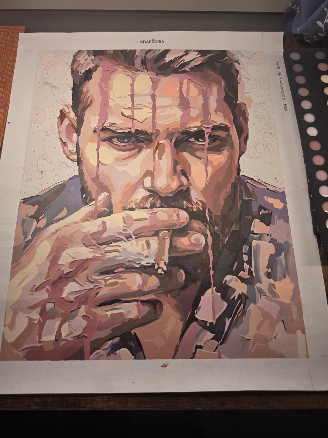 Customer photo review of Custom Paint By Numbers Kit