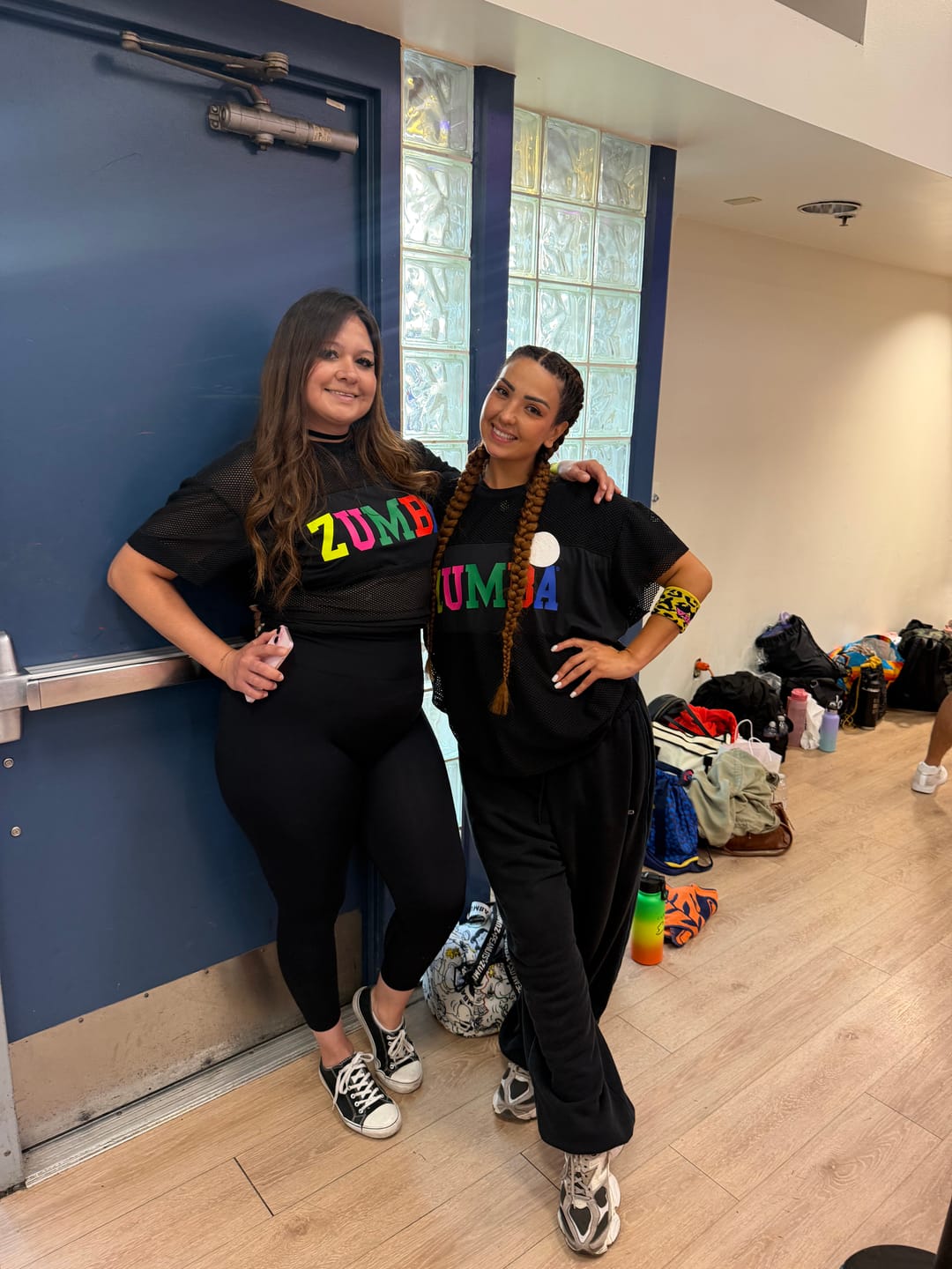 Customer photo review of Zumba Worldwide Boxy Mesh Top