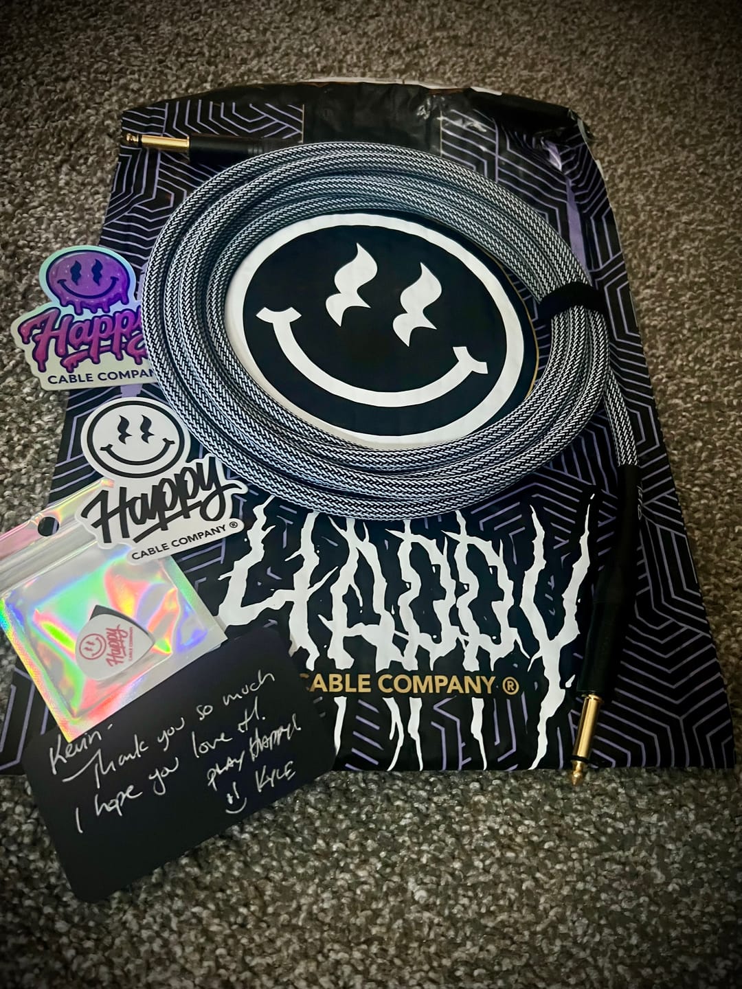 Customer photo review of Strandberg Spark Elite Instrument Cable - Black/White