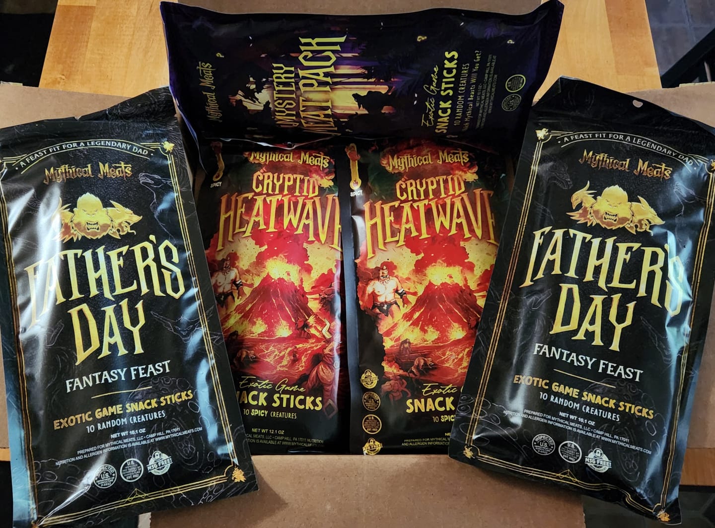 Customer photo review of Mythical Meats® Father's Day Fantasy Feast Variety Pack