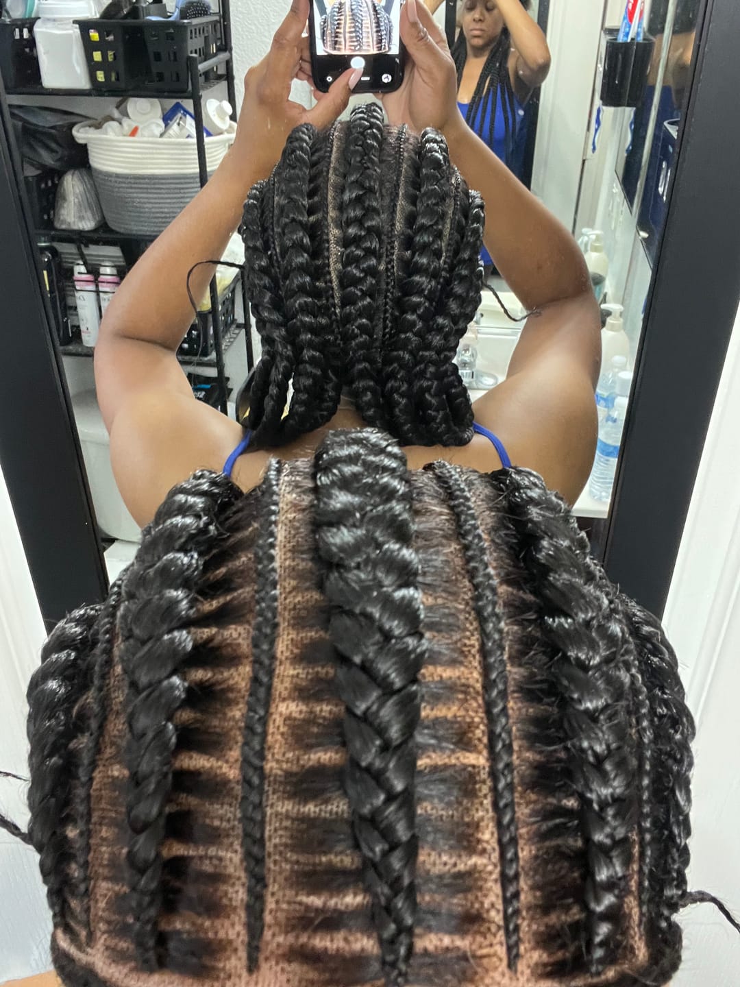 Customer photo review of Feed In Braids To The Back - Amalia