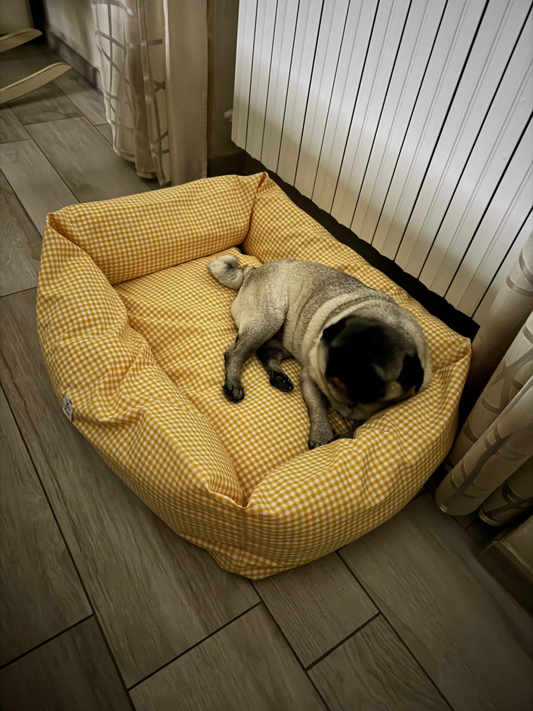 Customer photo review of Cover Divanetto Cotone Vichy Giallo