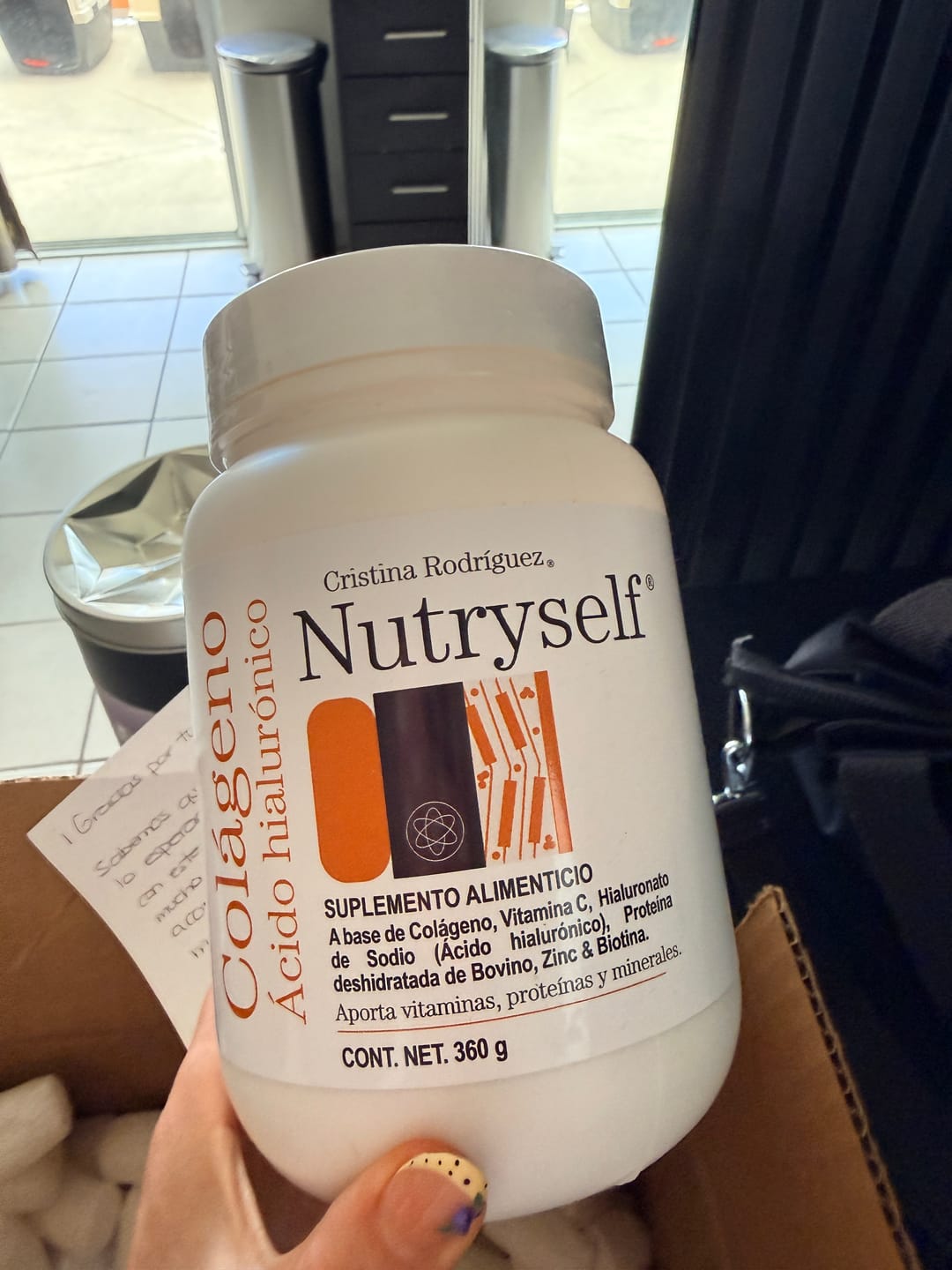 Customer photo review of Nutryself ® (Colágeno-Ácido hialurónico)