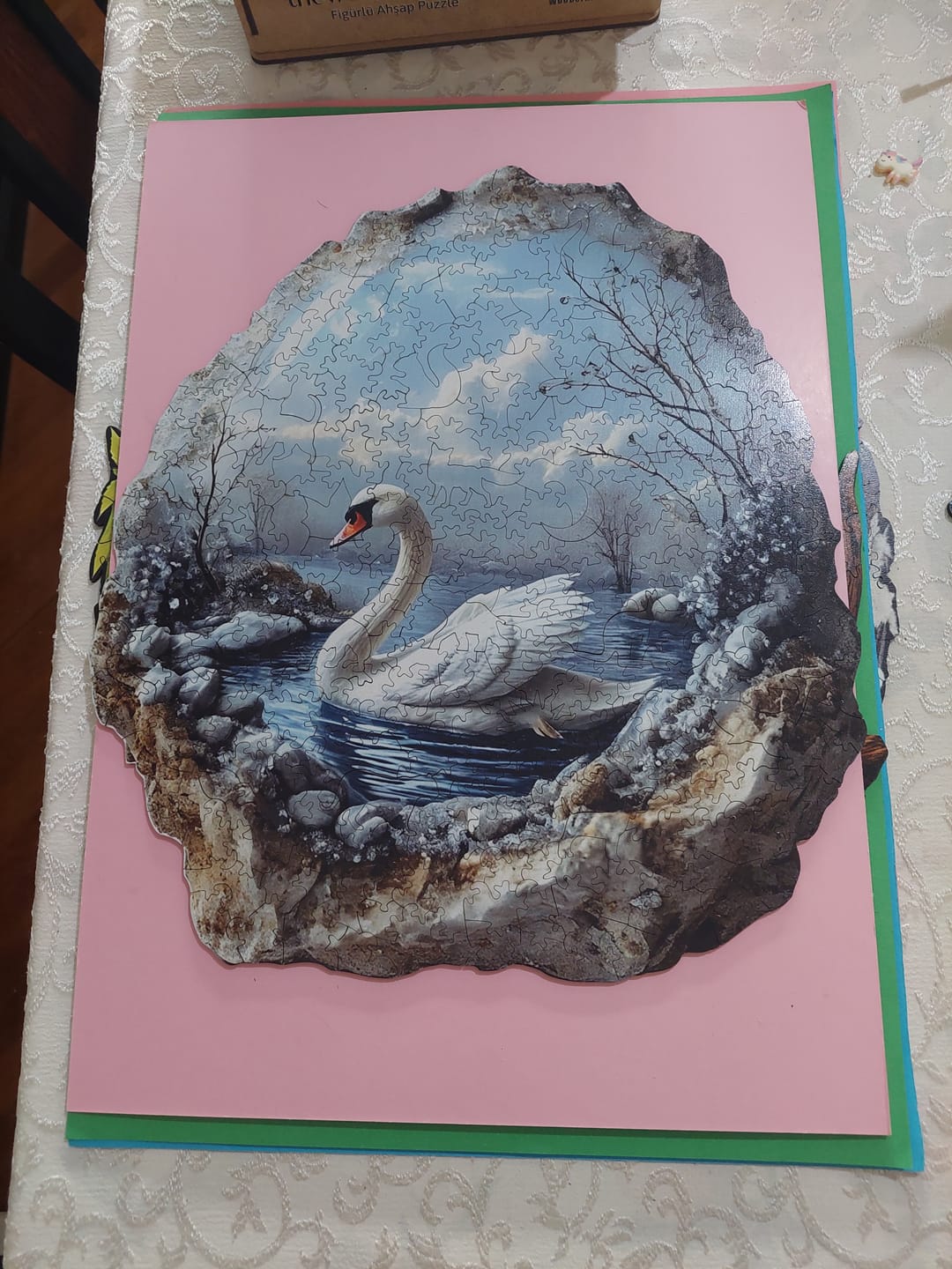 Customer photo review of Kristal Kuğu  - Ahşap Puzzle